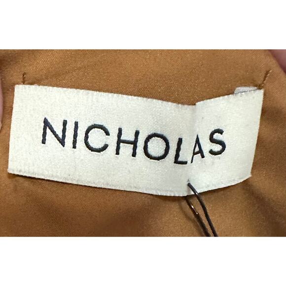 Nicholas PIA Square Neckline Sleeveless Crop Top Metallic Rose Size 2 New NWT - Picture 4 of 6